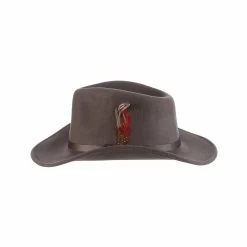 Scala Men's Dakota Wool Felt Hat -Casual Wear Shop 233844GREYalt1