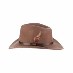 Scala Men's Dakota Wool Felt Hat -Casual Wear Shop 233844TANalt1