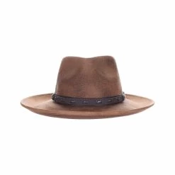 Scala Men's Felch Distressed Wool Felt Tiller Hat -Casual Wear Shop 233922PECANalt3