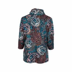 Women's Jacquard Cowl Neck 3/4- Sleeve Top - Curvy