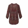 Women's Printed Lizzy 3/4 Sleeve Top -Casual Wear Shop 236147A55 DARK MAGENTAalt1
