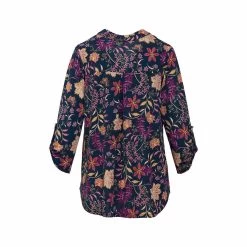 Women's Printed Lizzy 3/4 Sleeve Top -Casual Wear Shop 236147V0169 NAVY MULTIalt1