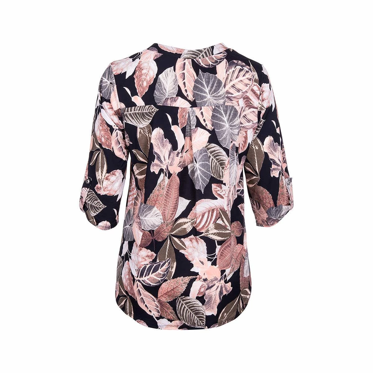 Women's Printed Lizzy 3/4 Sleeve Top - Curvy 6 Women's Printed Lizzy 3/4 Sleeve Top - Curvy - Image 5