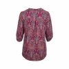 Women's Printed Lizzy 3/4 Sleeve Top - Curvy -Casual Wear Shop 236148A55 DARK MAGENTAalt1