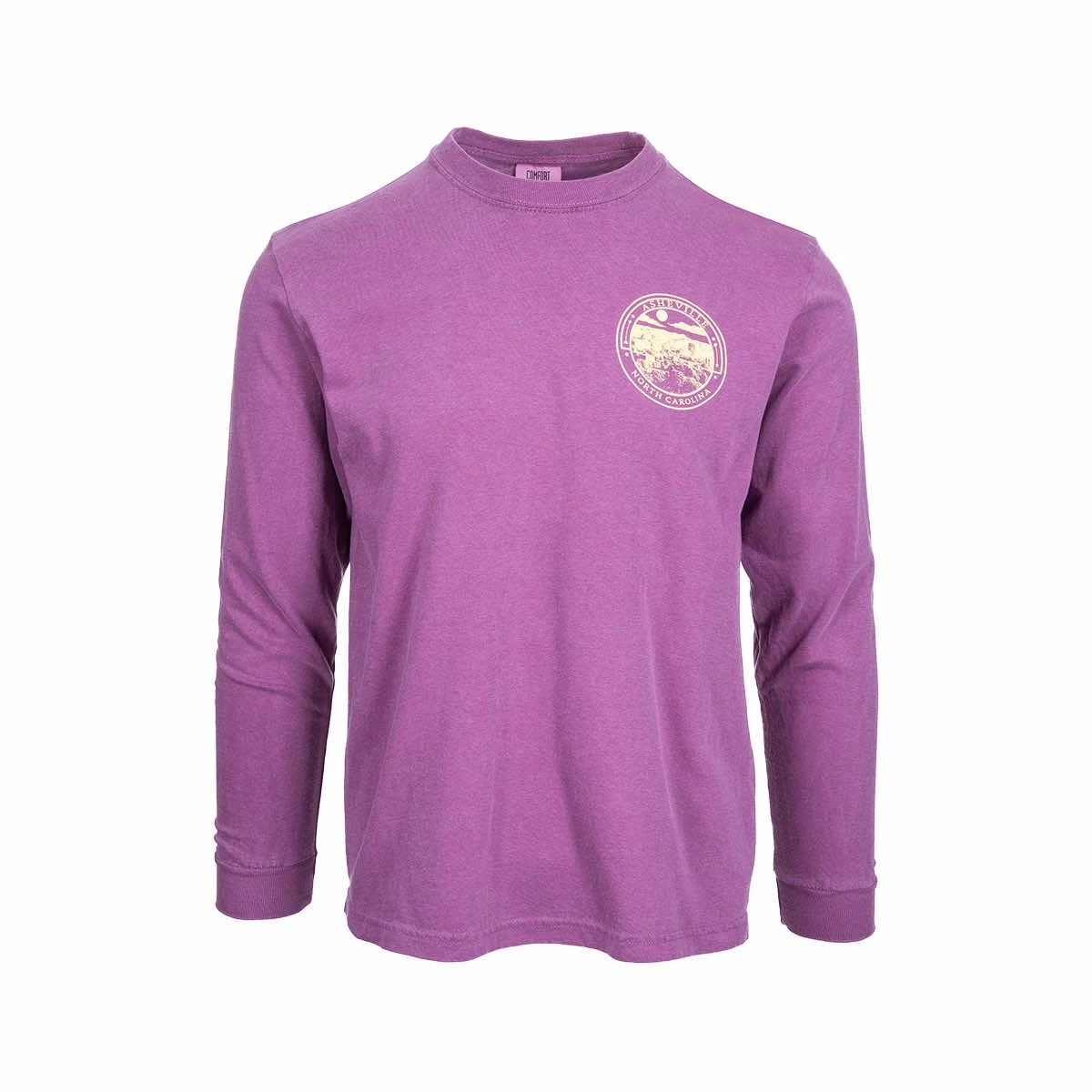 Asheville Cityscape Circle Long Sleeve T- Shirt 3 Asheville Cityscape Circle Long Sleeve T- Shirt