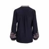 Women's Long Sleeve Embroidered Top -Casual Wear Shop 238168BLACKalt1