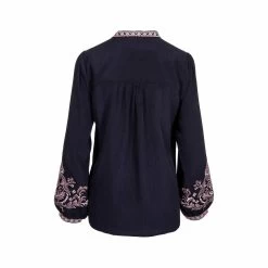 Women's Long Sleeve Embroidered Top