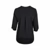 Women's Solid Lizzy 3/4 Sleeve Top - Curvy