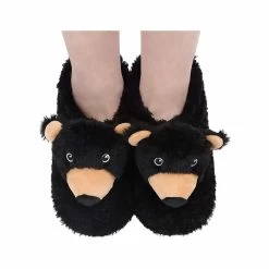Kids ' Black Bear Slippers