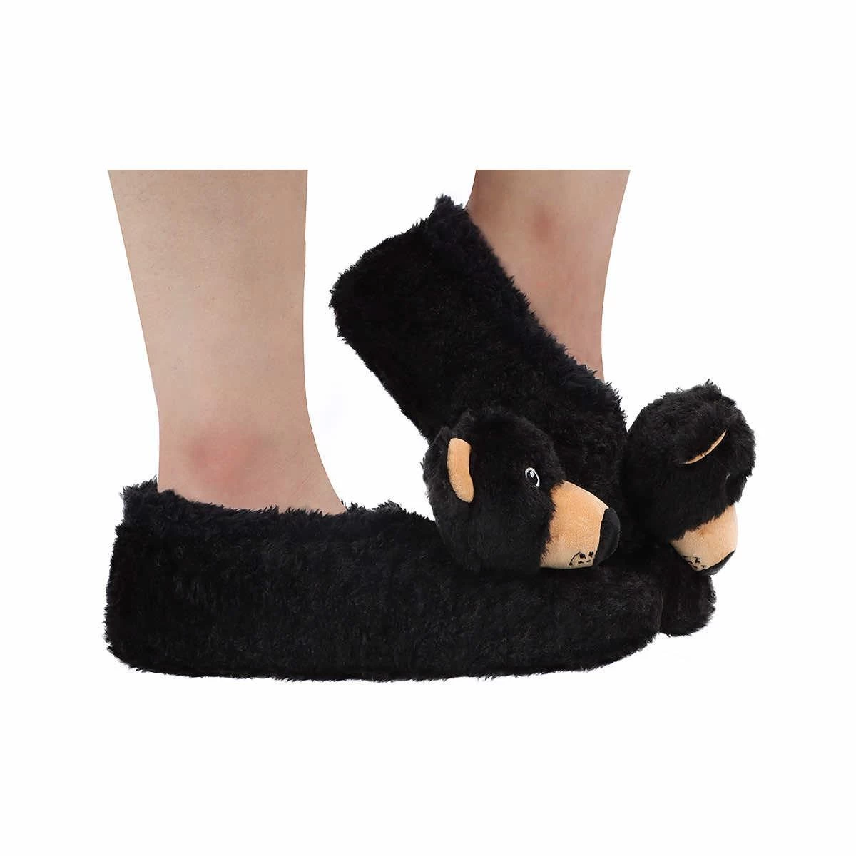 Kids ' Black Bear Slippers 4 Kids ' Black Bear Slippers - Image 2