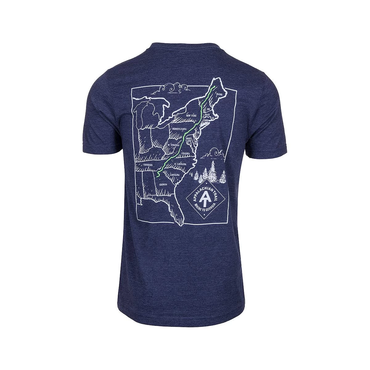 Logo Trailworthy Appalachian Trail Map T- Shirt 4 Logo Trailworthy Appalachian Trail Map T- Shirt - Image 2