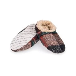 Men's Plaid Snoozies Slippers 9 Men's Plaid Snoozies Slippers -Casual Wear Shop 52698 CAMEL l