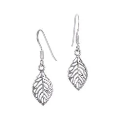 Sterling Silver Dangle Leaf Earrings 7 Sterling Silver Dangle Leaf Earrings -Casual Wear Shop 59444 DEFAULT l