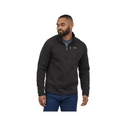Patagonia Men's Better Sweater 1/4 Zip Fleece Pullover -Casual Wear Shop 70549 BLACK l