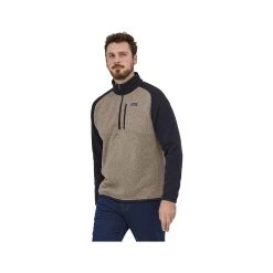 Patagonia Men's Better Sweater 1/4 Zip Fleece Pullover -Casual Wear Shop 70549 OAR TAN l