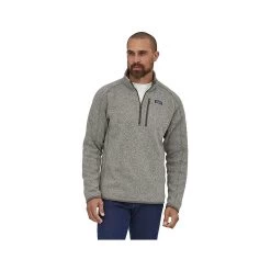 Patagonia Men's Better Sweater 1/4 Zip Fleece Pullover -Casual Wear Shop 70549 STONEWASH l