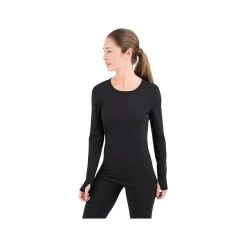 Women's Cloud Nine Performance Scoop Long Sleeve Top -Casual Wear Shop 71642 010 BLACK l