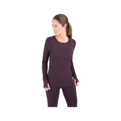 Women's Cloud Nine Performance Scoop Long Sleeve Top -Casual Wear Shop 71642 604 BLACKBERRY l