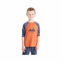 L.L.Bean Kids ' Everyday Sunsmart Long Sleeve T- Shirt -Casual Wear Shop 72701 PEAK ORANGE l