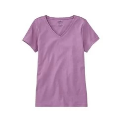 L.L.Bean Women's Pima V- Neck Short Sleeve T- Shirt