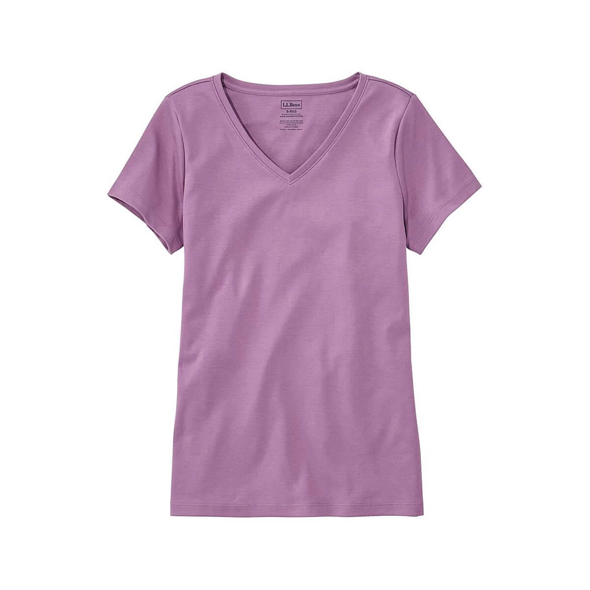 L.L.Bean Women's Pima V- Neck Short Sleeve T- Shirt 3 L.L.Bean Women's Pima V- Neck Short Sleeve T- Shirt