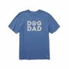 Men's Dog Dad Short Sleeve Crusher T- Shirt -Casual Wear Shop 73995 VINTAGE BLUE l