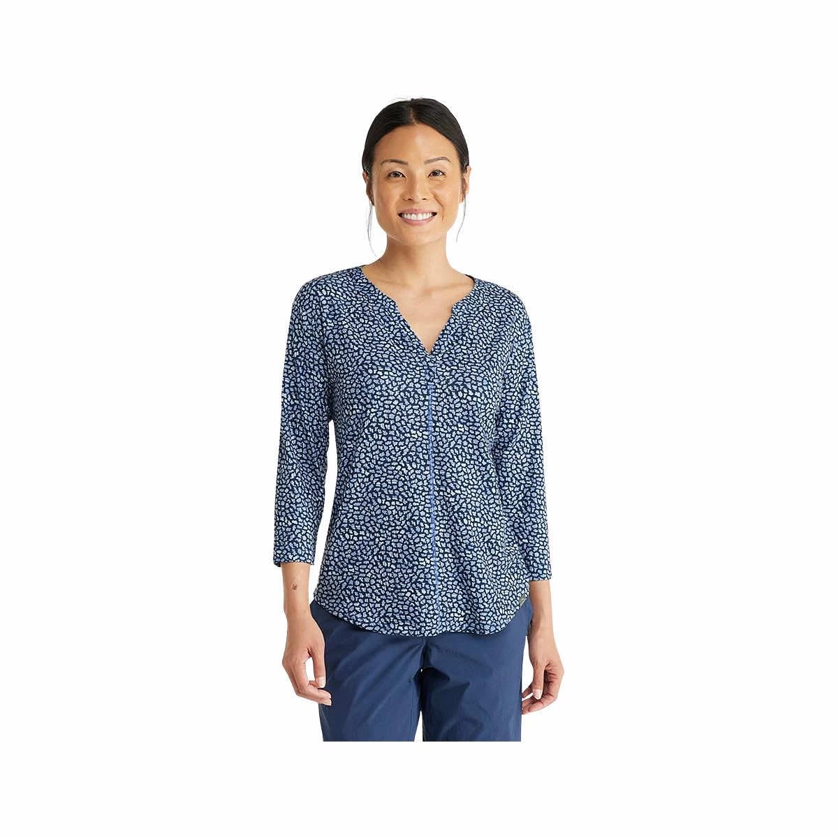 L.L.Bean Women's Streamside 3/4- Sleeve Splitneck T- Shirt 5 L.L.Bean Women's Streamside 3/4- Sleeve Splitneck T- Shirt - Image 3