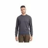 Vuori Men's Ponto Performance Long Sleeve Crew Pullover -Casual Wear Shop 74187 CHARCOAL HEATHER l