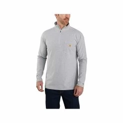Carhartt Men's Force Relaxed Fit Quarter- Zip Mock Neck Pullover