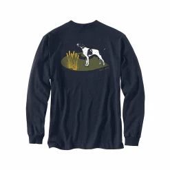 Carhartt Men's Loose Fit Heavyweight Dog Long Sleeve Pocket T- Shirt