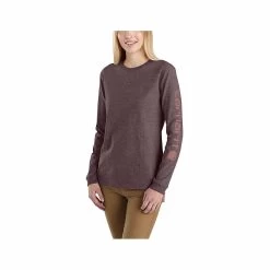 Carhartt Women's Loose Fit Heavyweight Logo Long Sleeve T- Shirt