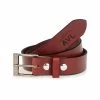 Men's 1.5- Inch Asheville Mountains Leather Belt -Casual Wear Shop 74891 CHESTNUT NICKLE l