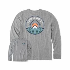 Men's Mountain Sunrise Long Sleeve Crusher T- Shirt
