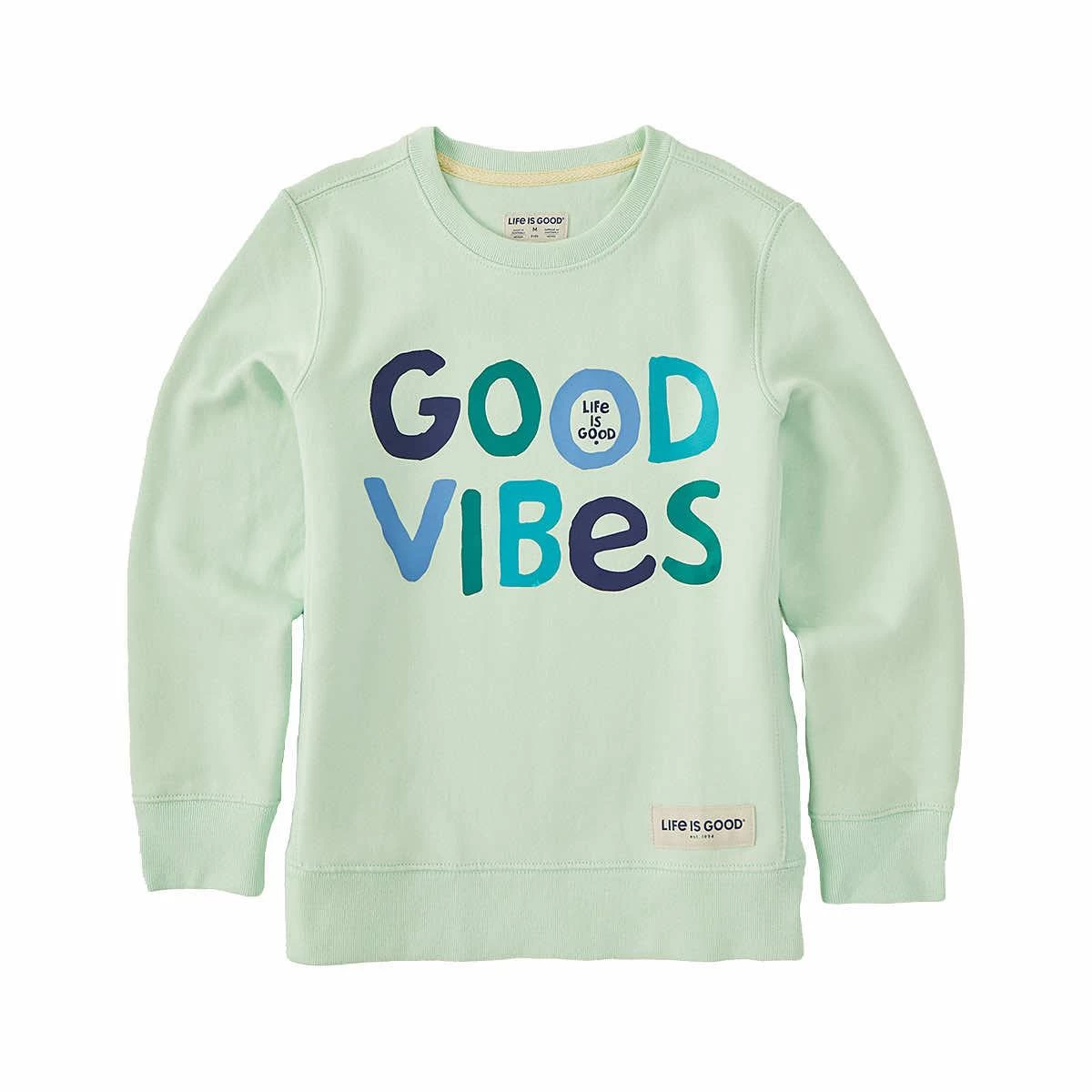 Kids ' Good Vibes Simply True Fleece Crew Sweatshirt 3 Kids ' Good Vibes Simply True Fleece Crew Sweatshirt