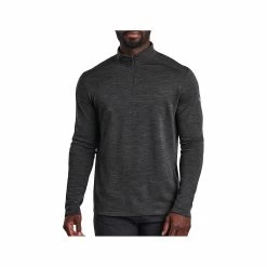 KUHL Men's Invigoratr Merino Quarter- Zip Pullover -Casual Wear Shop 74995 CARBON l