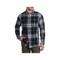 KUHL Men's Fugitive Flannel Long Sleeve Shirt -Casual Wear Shop 74999 IRON MOUNTAIN l