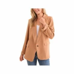 Women's Roll Sleeve Blazer - Curvy