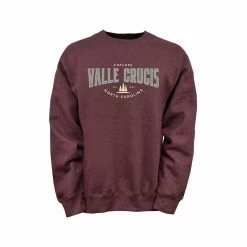 Men's Valle Crucis Carson Crew Sweatshirt -Casual Wear Shop 75272 HTR MAROON l