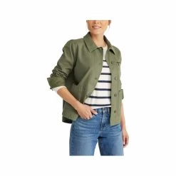 L.L.Bean Women's Bean's Chore Jacket -Casual Wear Shop 75364 DEEP OLIVE l