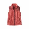 L.L.Bean Women's Bean's Sherpa Fleece Vest -Casual Wear Shop 75366 MINERAL RED l