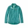L.L.Bean Women's Quarter- Snap Tumbled Long Sleeve Sherpa Sweater - Curvy -Casual Wear Shop 75370 WARM TEAL l