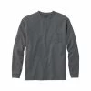 L.L.Bean Men's Carefree Unshrinkable Long Sleeve Pocket T- Shirt