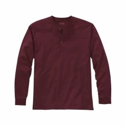 L.L.Bean Men's Carefree Unshrinkable Long Sleeve Henley Shirt