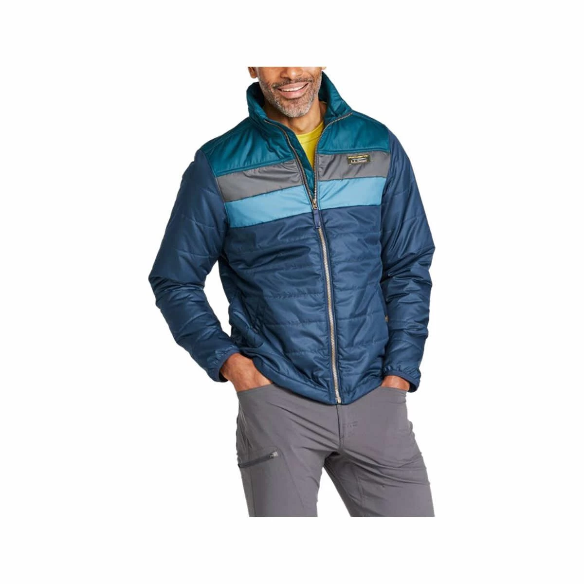 L.L.Bean Men's Mountain Classic Puffer Colorblock Jacket 4 L.L.Bean Men's Mountain Classic Puffer Colorblock Jacket - Image 2