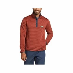 L.L.Bean Men's Airlight Knit Long Sleeve Pullover -Casual Wear Shop 75394 RUST ORANGE l