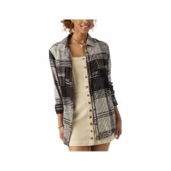 ONeill Women's Brooks Oversized Flannel Shirt -Casual Wear Shop 75681 PERISCOPE CHA l
