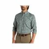 Men's Barron Plaid Long Sleeve Flannel Sport Shirt -Casual Wear Shop 75842 DARK FOREST l