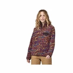 Patagonia Women's Lightweight Synchilla Snap- T Fleece Pullover -Casual Wear Shop 75869 PATCHWORK FPNI l