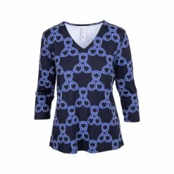 Women's 3/4- Sleeve V- Neck Top -Casual Wear Shop 75915 LKSA l