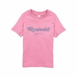 Toddler Roanoke Curly Lettering Short Sleeve T- Shirt